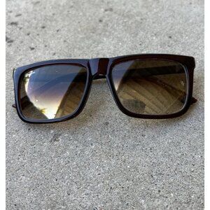 Ray-Ban RB5401 Polarized Sunglasses Brown Plastic Frame Black Lens Made in ITALY